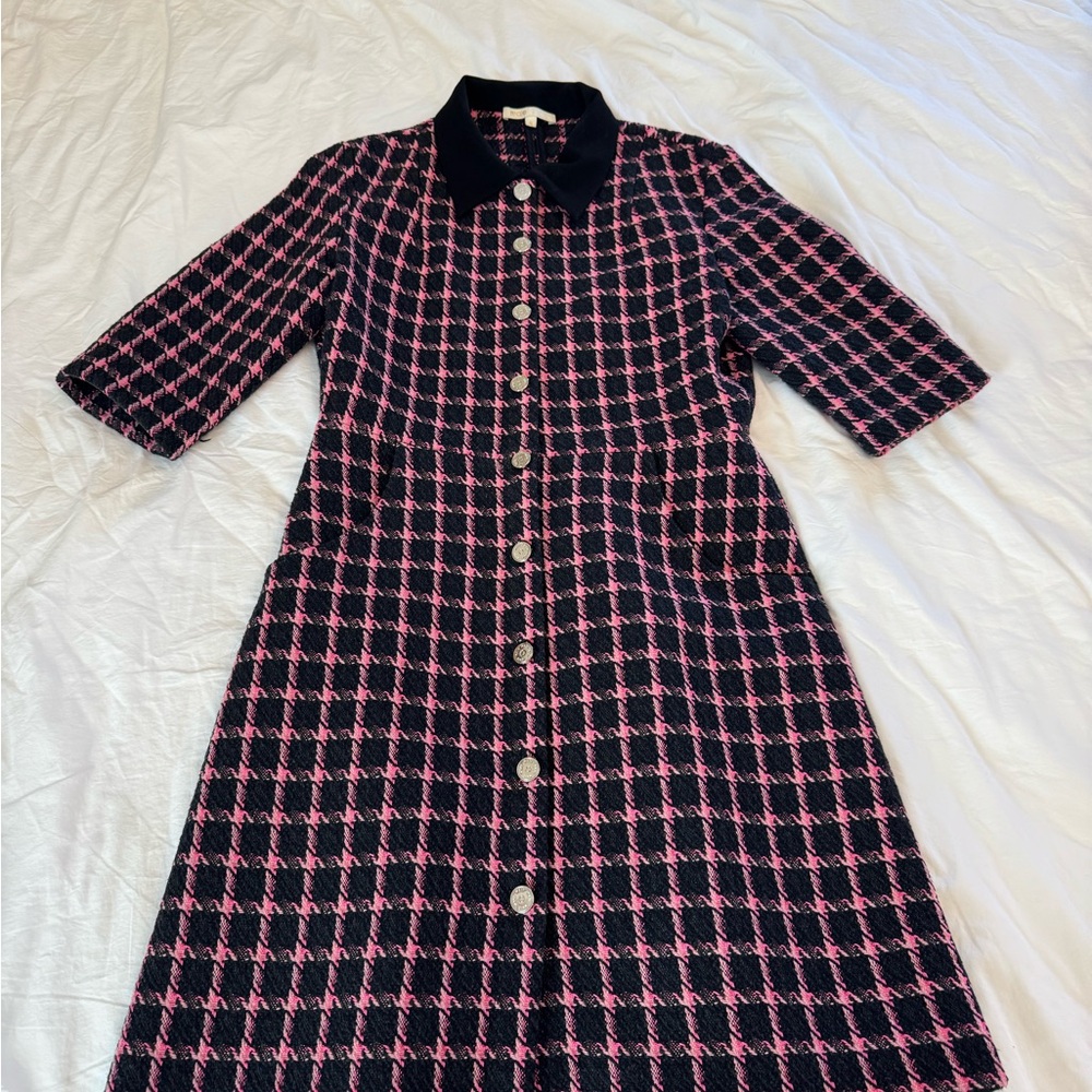 Maje Black and Pink Mini Dress